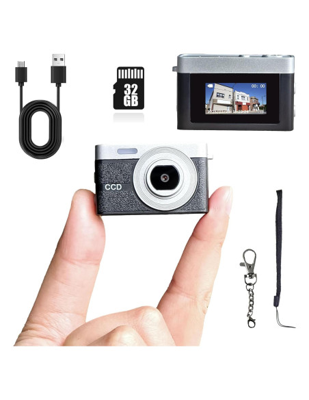 Mini Cámara Digital Retro Sheawasy GLX2 32GB Negra