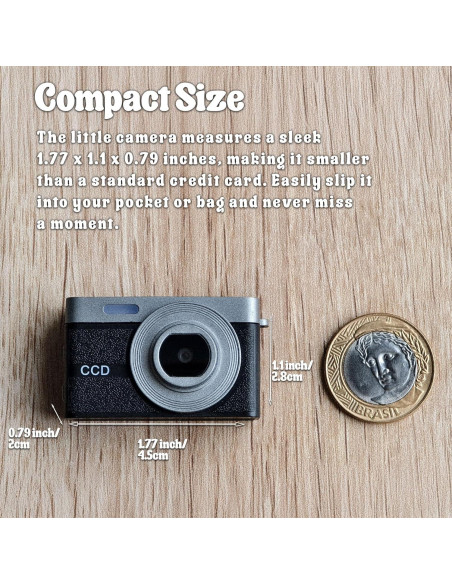 Mini Cámara Digital Retro Sheawasy GLX2 32GB Negra