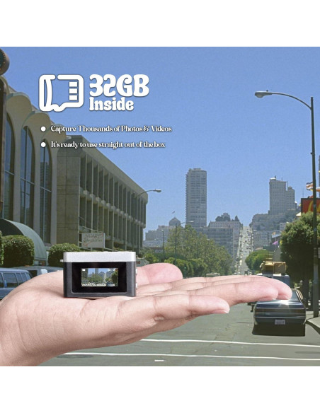 Mini Cámara Digital Retro Sheawasy GLX2 32GB Negra