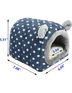 Cueva Nido Escondite para Erizos YUANST - 18x17x14 cm Azul 2