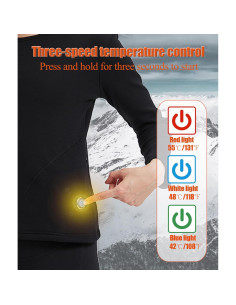 Conjunto Ropa Interior Térmica Eléctrica Hombre Mediano Negro 2