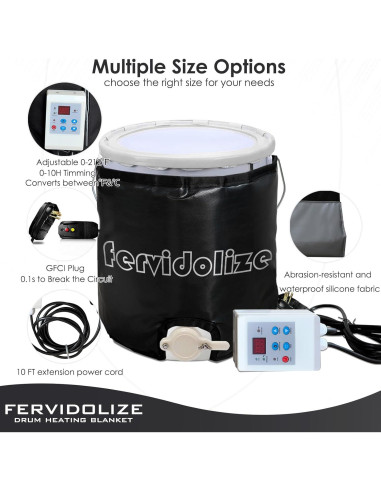 Calentador de Tambor Aislado JIUZAN 350W 120V 5 Galones