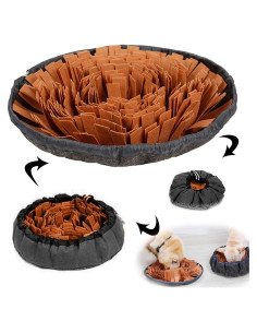Alfombra Snuffle AWOOF para Perros y Gatos - Marrón, Antideslizante