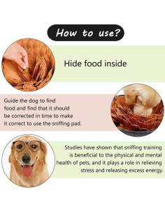 Alfombra Snuffle AWOOF para Perros y Gatos - Marrón, Antideslizante 2