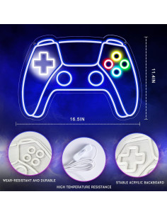 Luz de Neón Gamer Ethereal Lomoer Controlador LED USB 41.4x29cm 2
