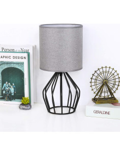 Lámpara de Mesa HAITRAL Gris 37x18 cm Estilo Moderno 2