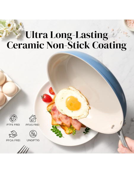 Sartén Antiadherente de Cerámica Redchef 20.32 cm Azul