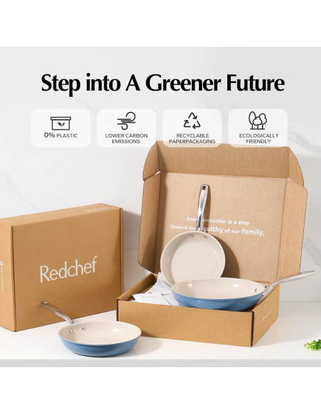 Sartén Antiadherente de Cerámica Redchef 20.32 cm Azul