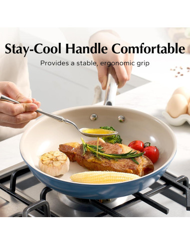 Sartén Antiadherente de Cerámica Redchef 20.32 cm Azul