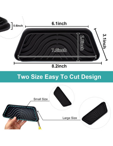 Bandeja de Goteo de Silicona FARIRICAJON 2 Piezas 20.8x7.9cm