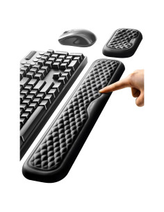 Reposamuñecas Vaydeer Ergonómico para Teclado y Ratón Negro