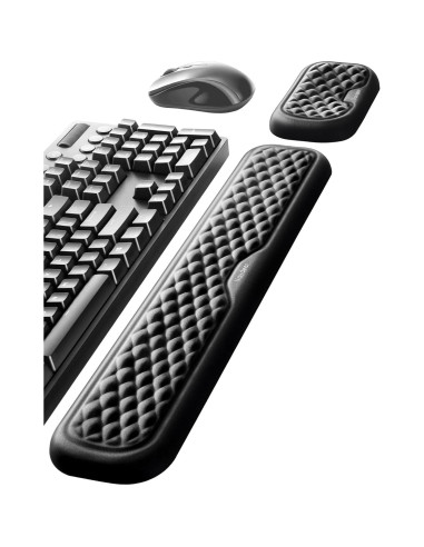 Reposamuñecas Vaydeer Ergonómico para Teclado y Ratón Negro
