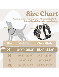 Arnés para Perros Rabbitgoo Pequeño Beige Ajustable Sin Tirones 2