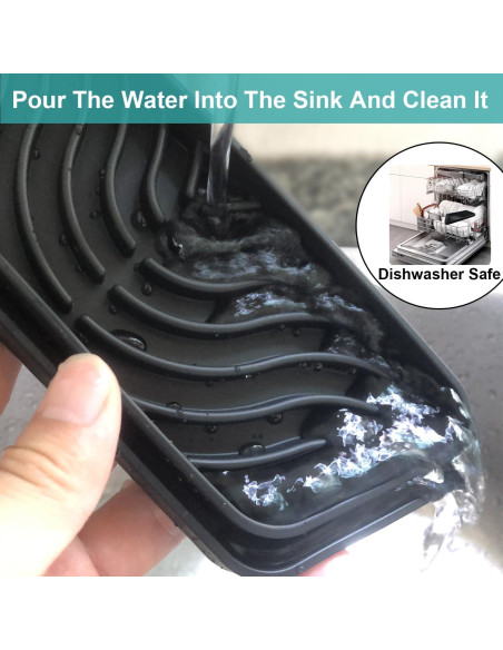 Bandeja de Goteo de Silicona FARIRICAJON 2 Piezas 20.8x7.9cm