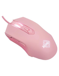 Ratón Gaming RGB Lomiluskr AJ52, 7 Botones, 200-4800 DPI, Rosa