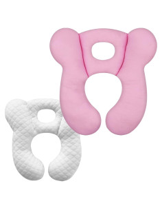 Almohada de Viaje para Bebés ZHOMA Rosa Semicircular Algodón