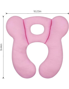 Almohada de Viaje para Bebés ZHOMA Rosa Semicircular Algodón 2