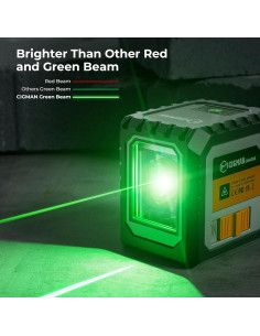 Nivel láser CIGMAN CM-G02 recargable 30.48 m auto-nivelante 2