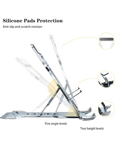 Soporte para Teléfono Móvil Versinan Ajustable Gris - Plegable y Antideslizante