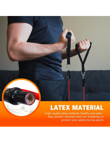 Tabla de Flexiones Plegable VEICK con Bandas de Resistencia