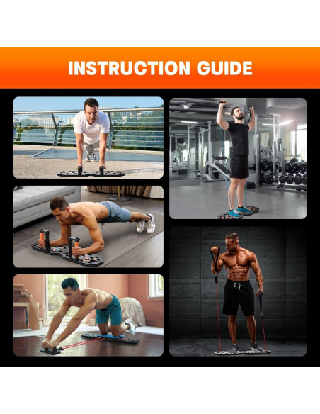 Tabla de Flexiones Plegable VEICK con Bandas de Resistencia