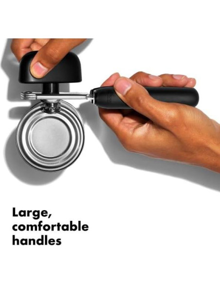 Abrelatas Manual OXO Good Grips con Mango Suave y Abridor de Botellas