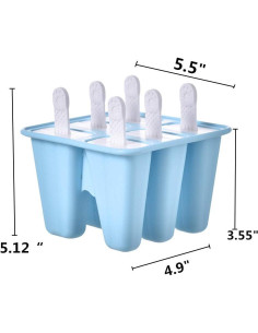 Molde de Paletas de Silicona Bell Dream 6 Cavidades Azul 2