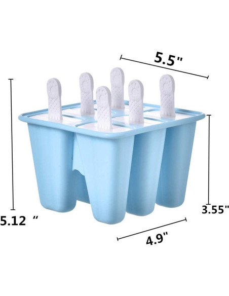 Molde de Paletas de Silicona Bell Dream 6 Cavidades Azul