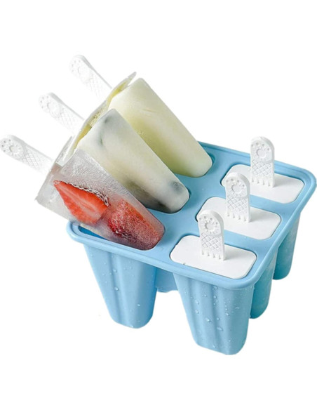 Molde de Paletas de Silicona Bell Dream 6 Cavidades Azul