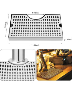 Bandeja de Goteo de Cerveza AshKiz 30.4x17.9cm Acero Inoxidable 2