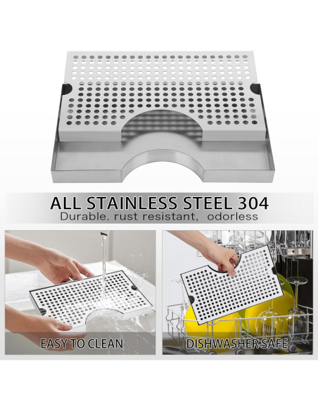 Bandeja de Goteo de Cerveza AshKiz 30.4x17.9cm Acero Inoxidable
