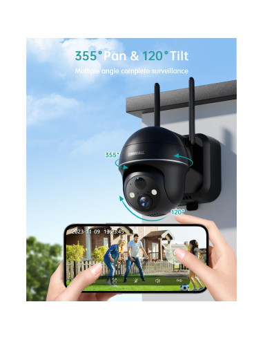 Cámaras de Seguridad Inalámbricas ZUMIMALL 3MP - 2 Paquetes