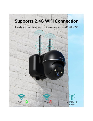 Cámaras de Seguridad Inalámbricas ZUMIMALL 3MP - 2 Paquetes