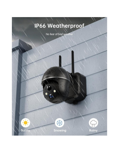 Cámaras de Seguridad Inalámbricas ZUMIMALL 3MP - 2 Paquetes