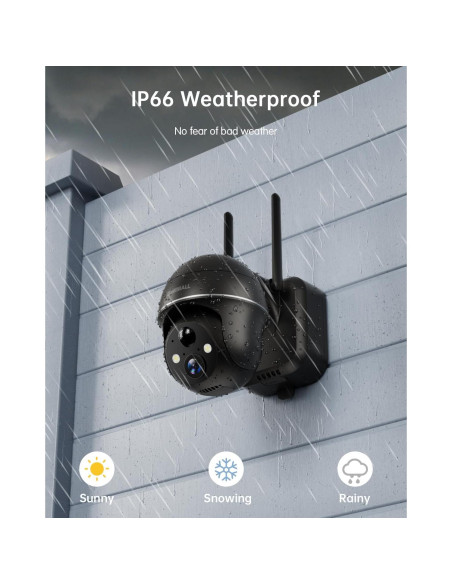 Cámaras de Seguridad Inalámbricas ZUMIMALL 3MP - 2 Paquetes