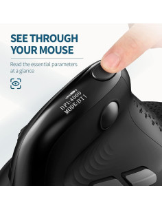 Ratón Vertical Ergonómico Inalámbrico DELUX M618XSD Negro 4000DPI 2