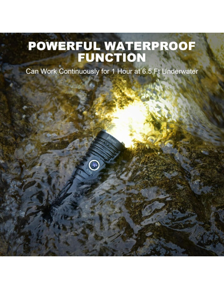 Linterna táctica recargable WUBEN T70 4200 lúmenes IP68