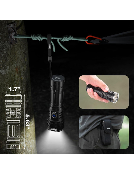 Linterna táctica recargable WUBEN T70 4200 lúmenes IP68