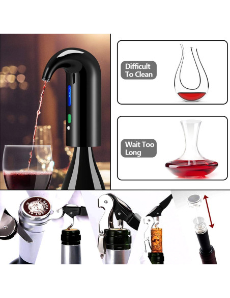 Aerador de Vino Eléctrico JIFAR SW-EA01 Recargable USB