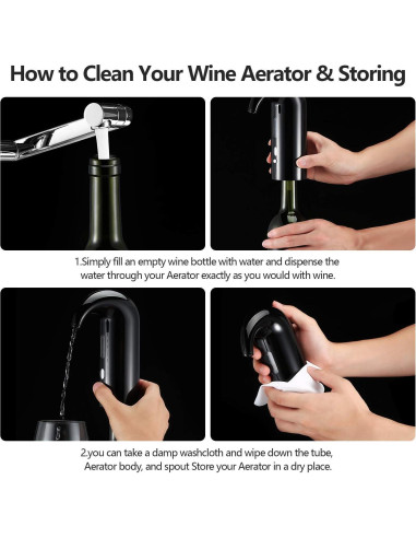 Aerador de Vino Eléctrico JIFAR SW-EA01 Recargable USB