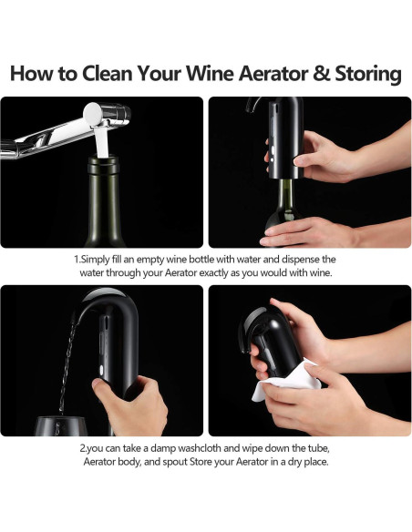 Aerador de Vino Eléctrico JIFAR SW-EA01 Recargable USB