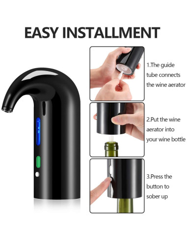 Aerador de Vino Eléctrico JIFAR SW-EA01 Recargable USB