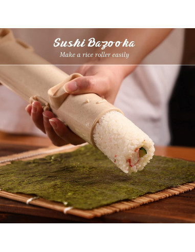 Kit de Hacer Sushi 22 en 1 Delamu con Esteras y Cuchillo