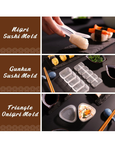 Kit de Hacer Sushi 22 en 1 Delamu con Esteras y Cuchillo