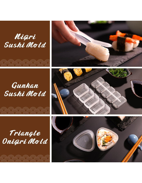 Kit de Hacer Sushi 22 en 1 Delamu con Esteras y Cuchillo
