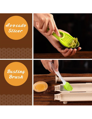 Kit de Hacer Sushi 22 en 1 Delamu con Esteras y Cuchillo