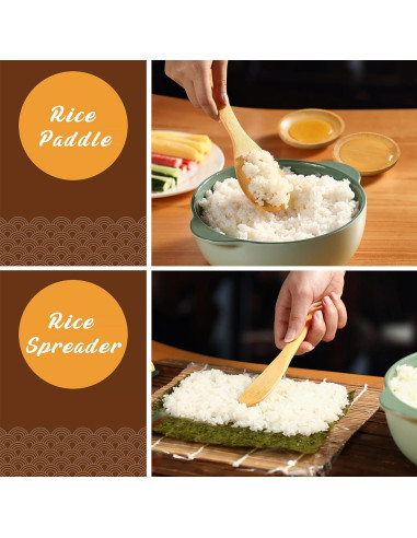 Kit de Hacer Sushi 22 en 1 Delamu con Esteras y Cuchillo