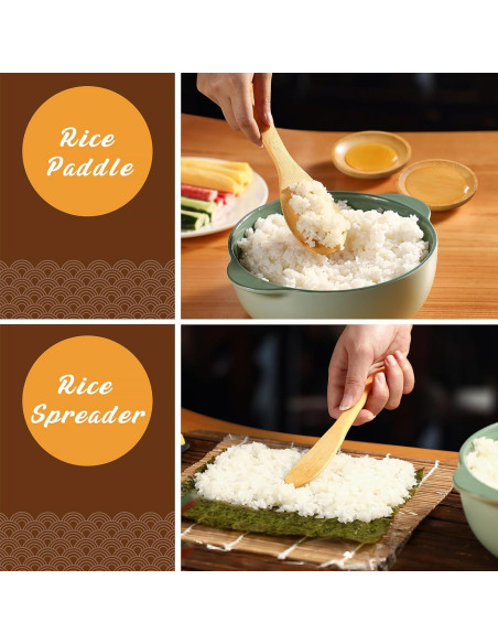 Kit de Hacer Sushi 22 en 1 Delamu con Esteras y Cuchillo