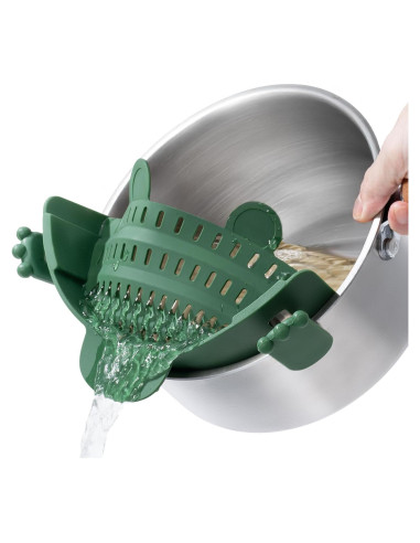 Colador Plegable de Silicona Li & Zhao 25.4x14.7cm Verde