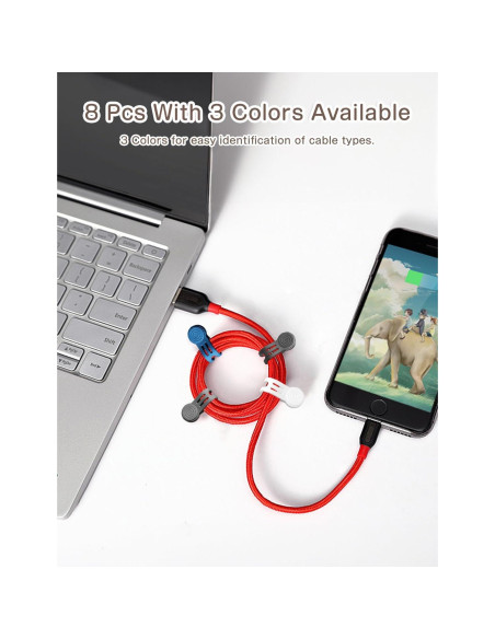 Correas Magnéticas de Silicona Kanemc 8 Piezas 7.62cm